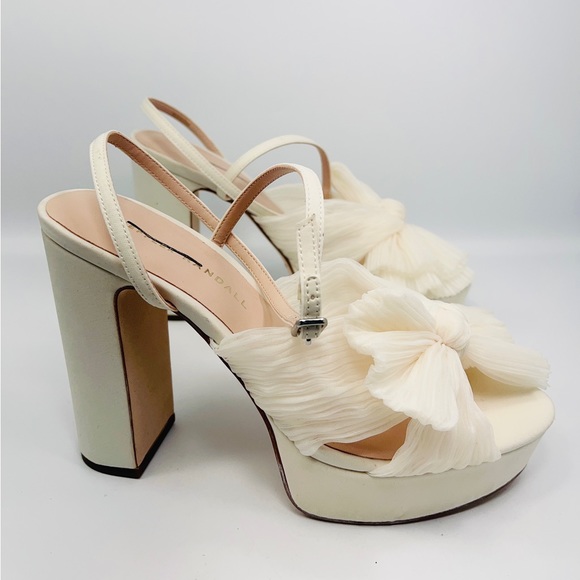 LOEFFLER RANDALL
Pleated Knot Ankle-Strap Platform Sandals - Picture 6 of 9